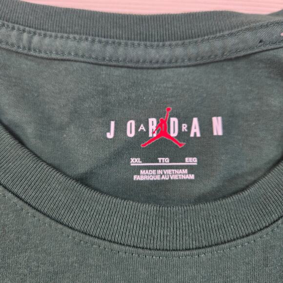 Nike Air Jordan Jumpman Retro DNA Long Sleeve‎ Green Shirt Men's Size 2XL - Picture 2 of 7